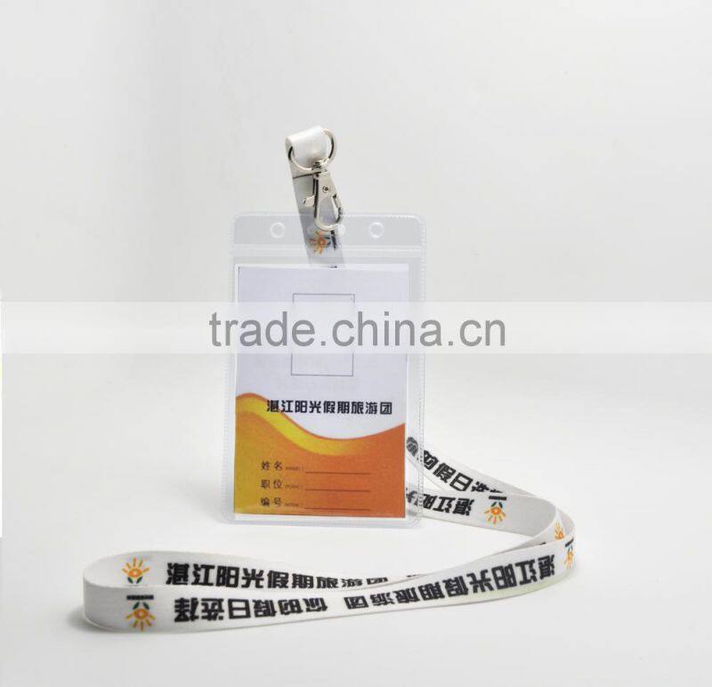 Transparent waterproof student id card holder