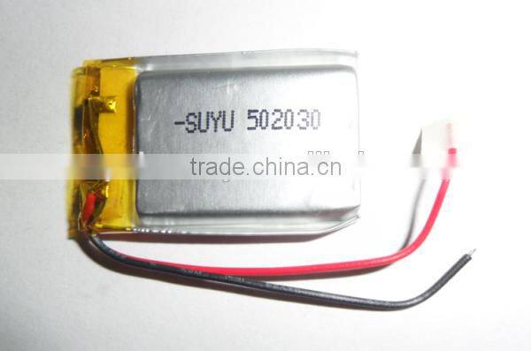 li polymer battery 502030 / 502030 3.7v 250mah lithium polymer batteries