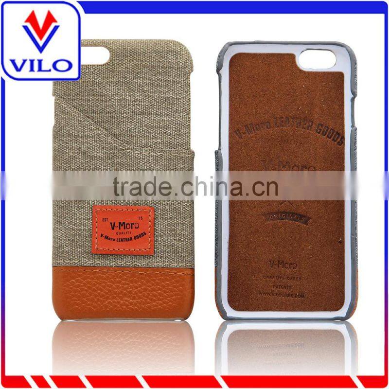 Stylish microfiber interior canvas back cover with card holder