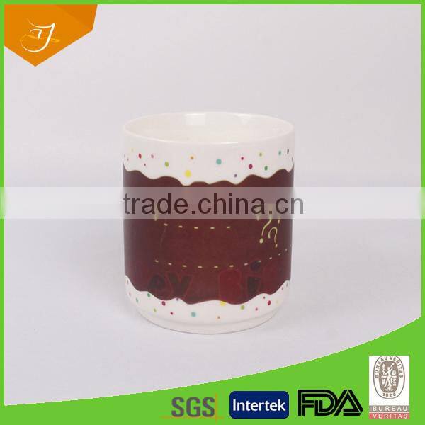 Promotion Item Writing Mug With Greeting Card Writing,Valentine design