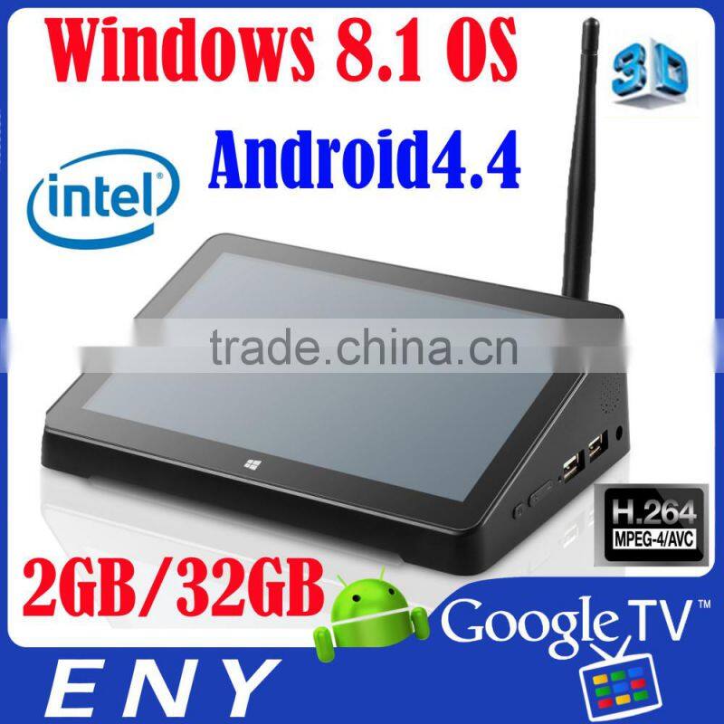 802.11b/g/n wifi Intel Baytrail-T CR Quad-core 1.33GHz ir remote control Bluetooth4.0 KODI windows8.1 best tv box