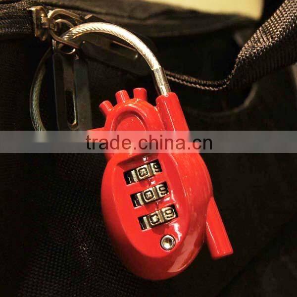 Zinc alloy cute combination lock for luggage
