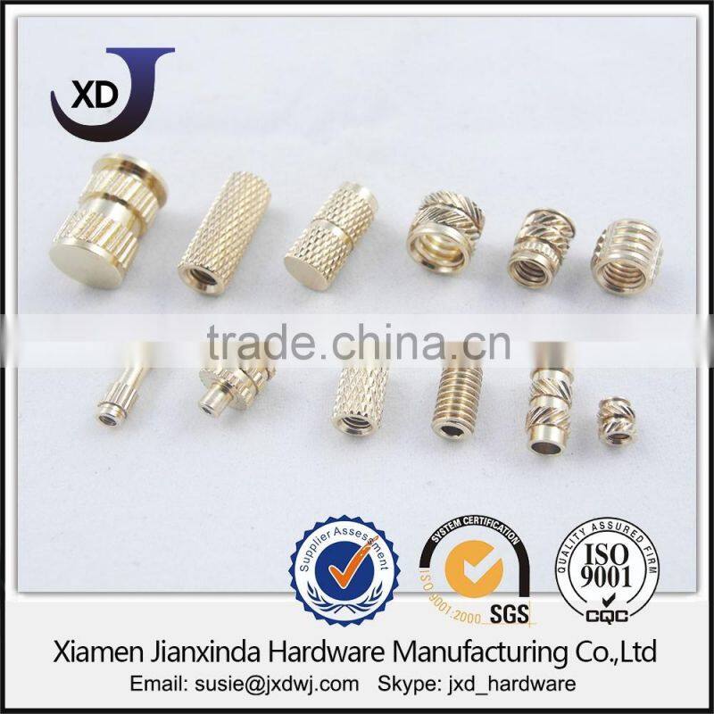 Brass knurled insert nut