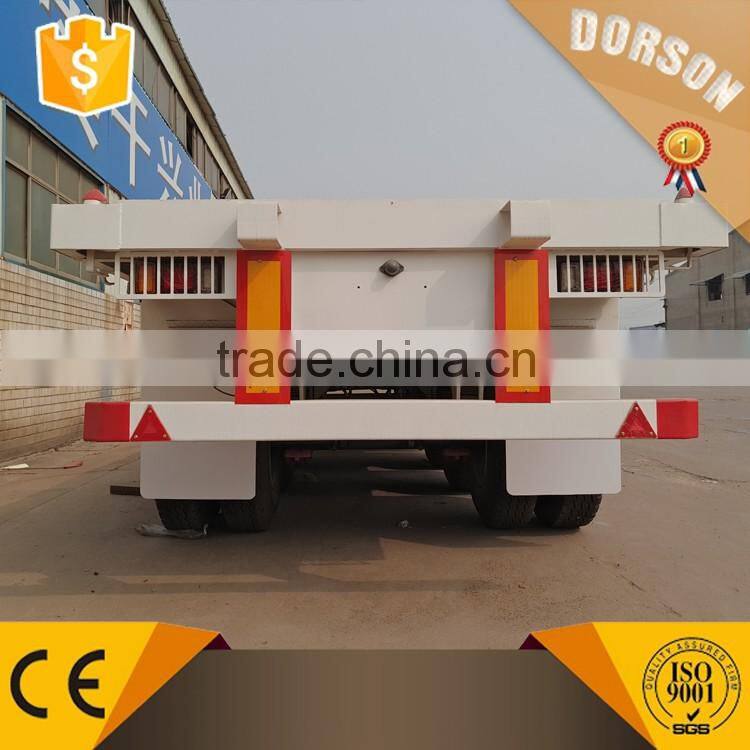 2 Axles 20ft And 40ft Flat Bed Container Trailer