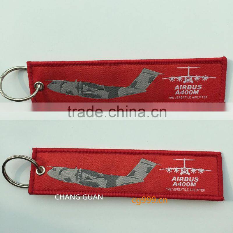 The woven label customizable keychains