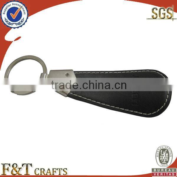 make cut quality brass leather advertising keychains