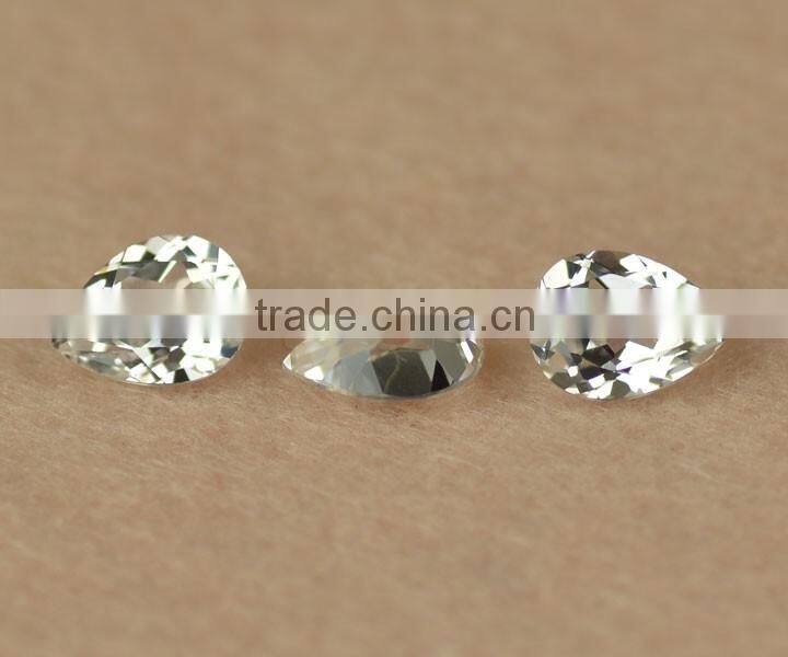 wholesale price pear 12# white corundum for jewelry wholesale china