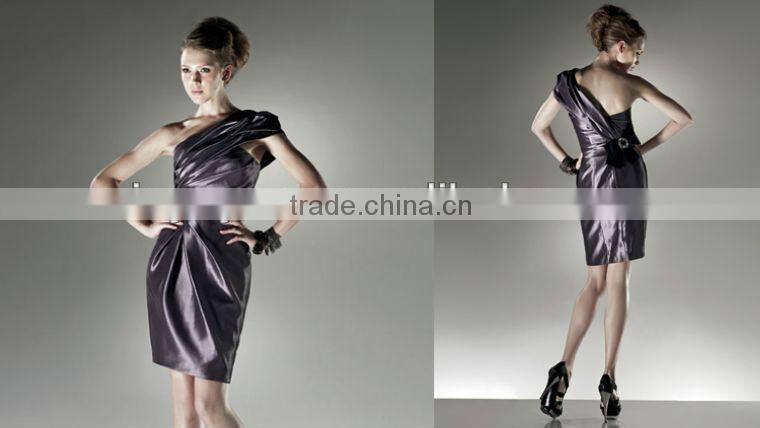 2013 Suzhou Career Dress Short One-shoulder Pleated Party Dress Evening Dress XYY-k47-10