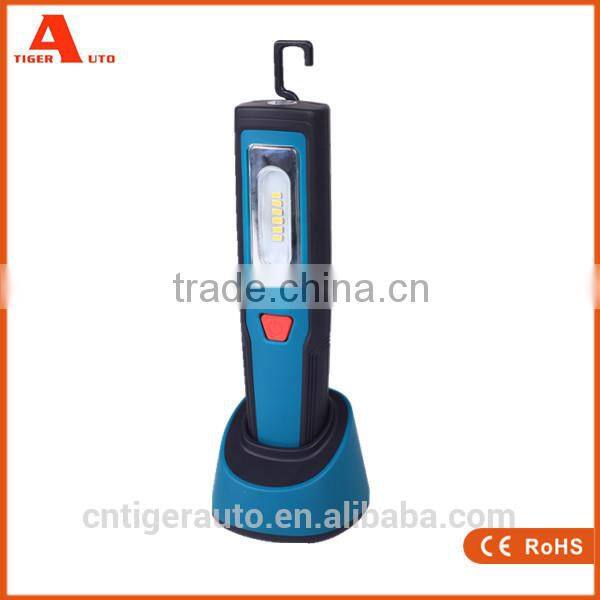 Hanging hook rechargeable 6 +1 SMD LED lamp with Li-ion battery