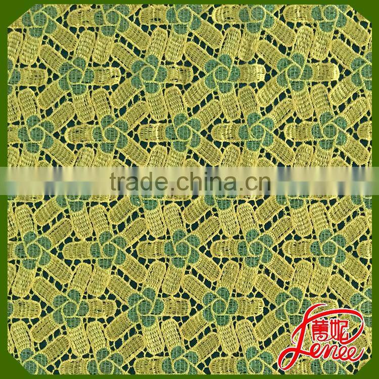 Popular Young Girl Dress Choice Chemical Embroidery Fabric