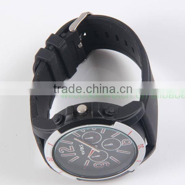 Quartz stainless steel back fashion silicone watch