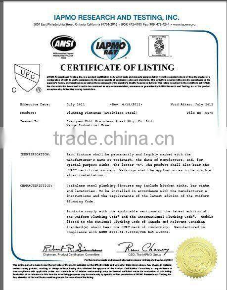 cUPC handmade topmount sink 2218