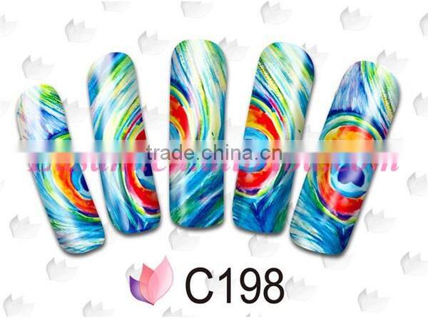 water transfer printing nail sticker , sticker for manicure