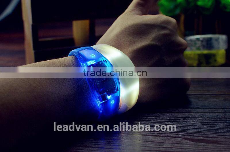 Large Events Massive Dance Festivals Custom Sound Activated Glow Flashing Led Bracelet Wristband