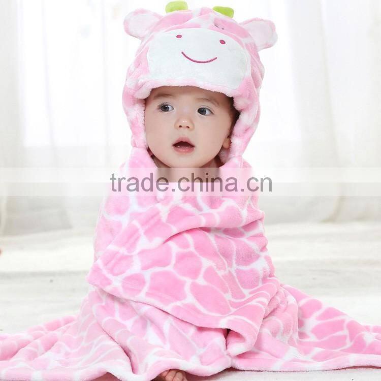 blanket baby robe hooded animal baby bathrobe
