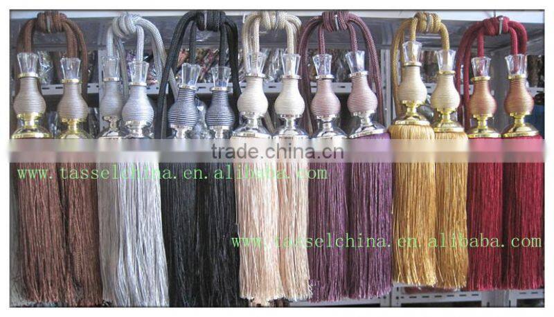 2013 new arrival magnetic curtain tiebacks, decorative tieback tassel, curtain tassel in curtain accessories