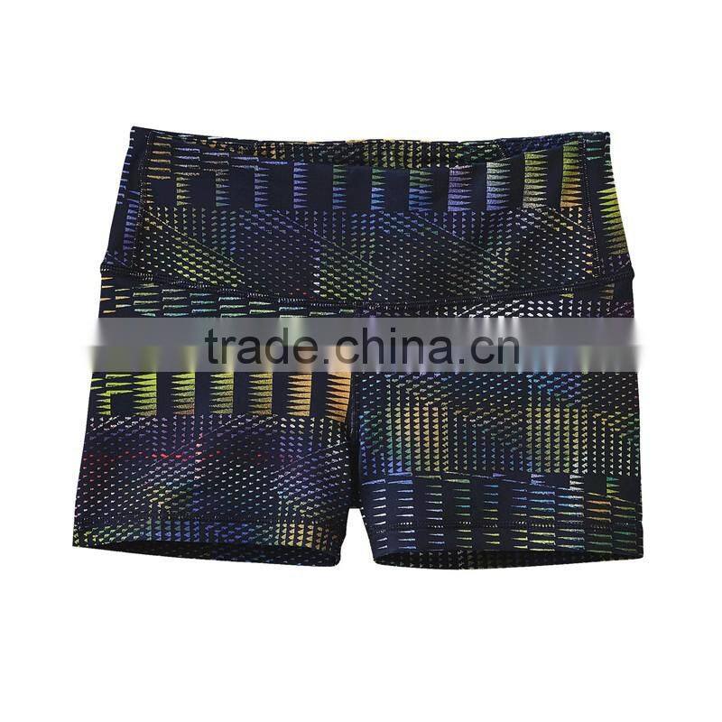 2016 Wholesale Yoga Shorts With Compression Fit Nylon/spandex Shorts For Woman