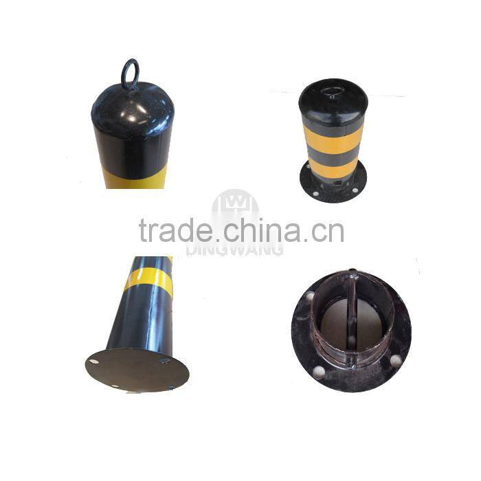 Fixed on the road or square steel road barrier