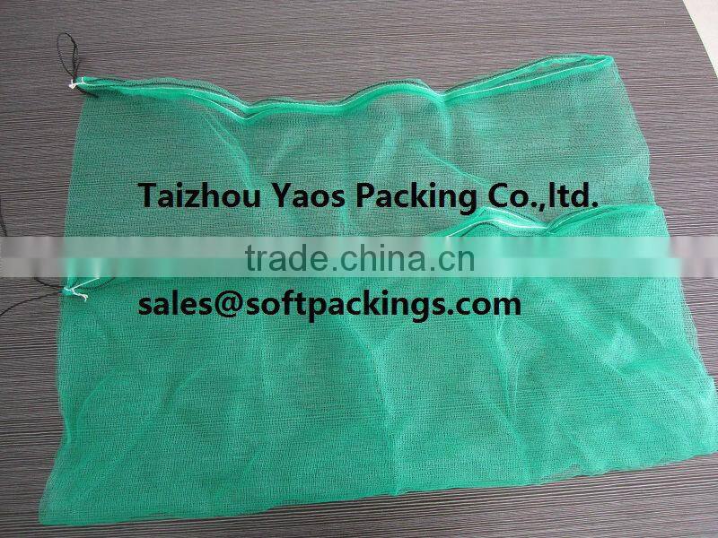 2014 season green mono filament HDPE date tree date palm mesh net bag for date cover with black drawstrings