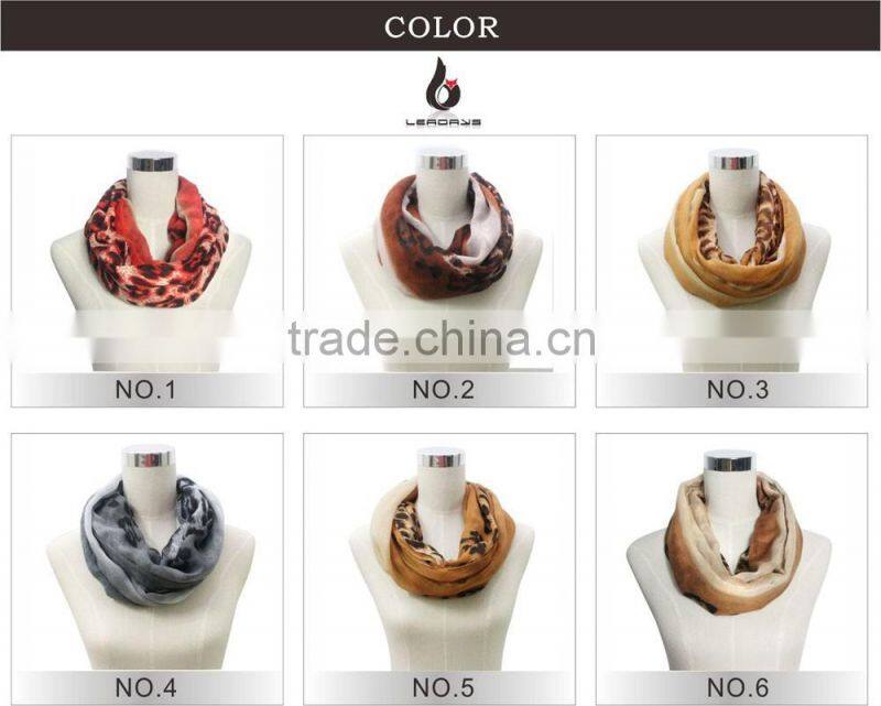 hottest red color leopard on sale infinity pattern scarf