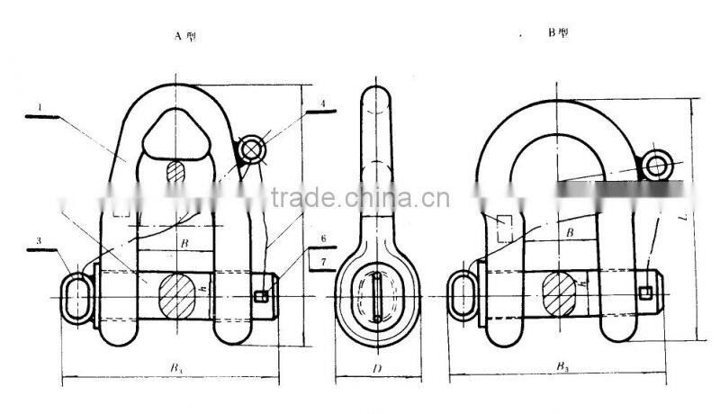 Buoy Anchor Shackles steel u2 u3 shackle