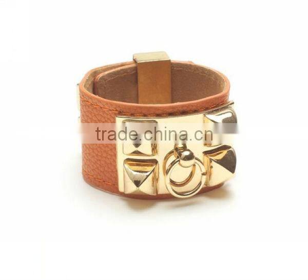 2013 Fashion jewelry leather wristbands for young #16001-1