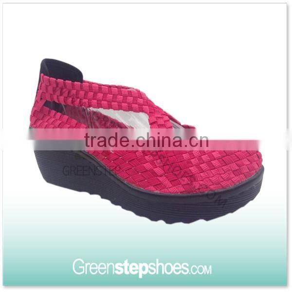 Lady Woven Elastic Portable Walking Shoes