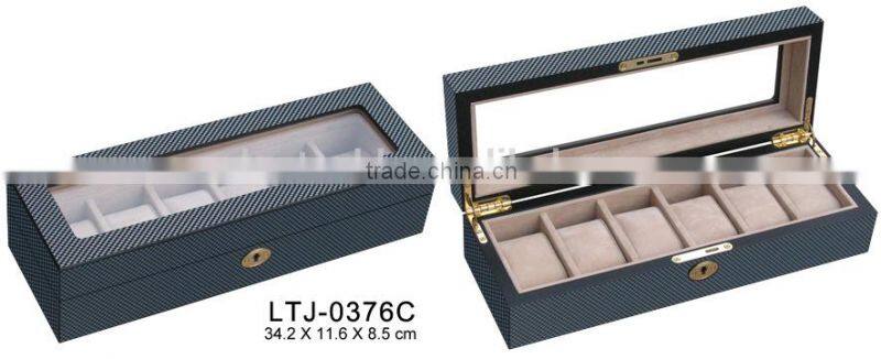 Premium wooden watch package box with lid