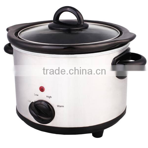 Mini stainless steel slow cooker