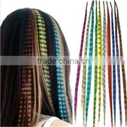 pretty synthetic feather hair extension cheap synthetic colorful clip-in hair extensions synthetic fiber hair extension