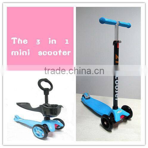 mini micro kick scooter with seat-o-bar handle