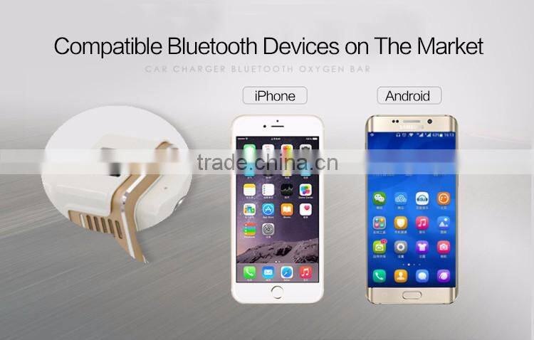 China mainland phone car charger/mini car charging ear-in headset with dual USB