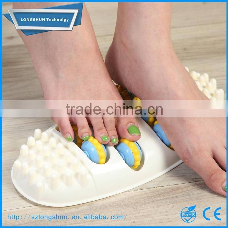 Health Care Oval Shape 4 Row Reflexology foot Massager Roller Round Foot Plantar Acupoint Massage Body Feet Device