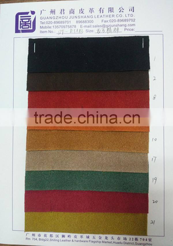 PU leather for men shoes usage with as real leather surface and cotton backing