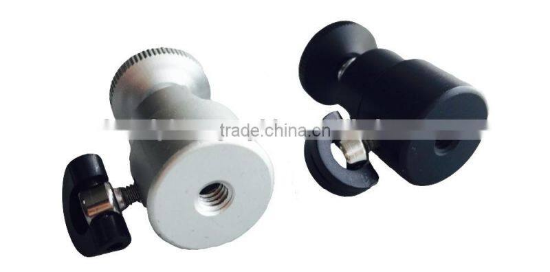 Mini Ball Head For Camera,Solid Aluminum Ball Head, 360 Degree Rotated Swivel, 1/4 Screw