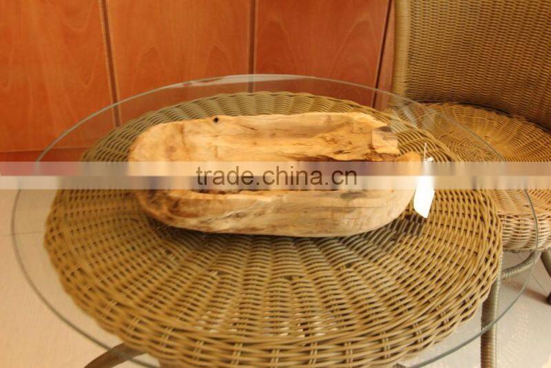 Natural And Eco-friendly Root Carving Wooden Plate for Decoration