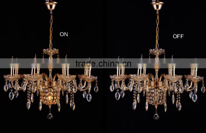 Vintage Luxury Large 9 Lights Gold Crystal Chandelier for Hotel Decoration