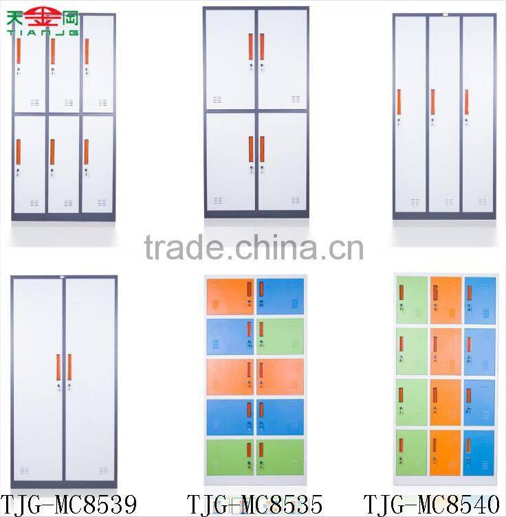 TJG Taiwan Professional Metal Locker Supplier For School Factory Storage Clothes Tools 15 Doors Keys