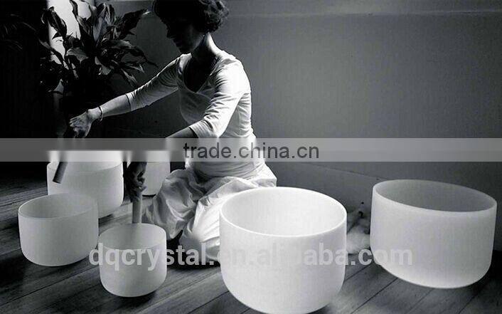 Frosted Chakra Crystal Singing Bowl