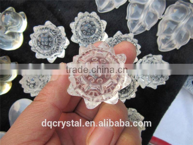 cheap natural multiple quartz leaf carved for decoration or souvenir