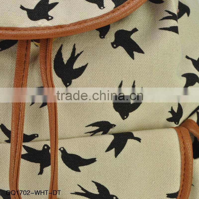 Unique Canvas Birds Backpack