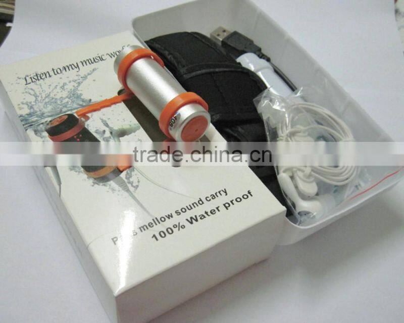 2016 Waterproof MP3 player for sports and swimming, 4GB in stock now