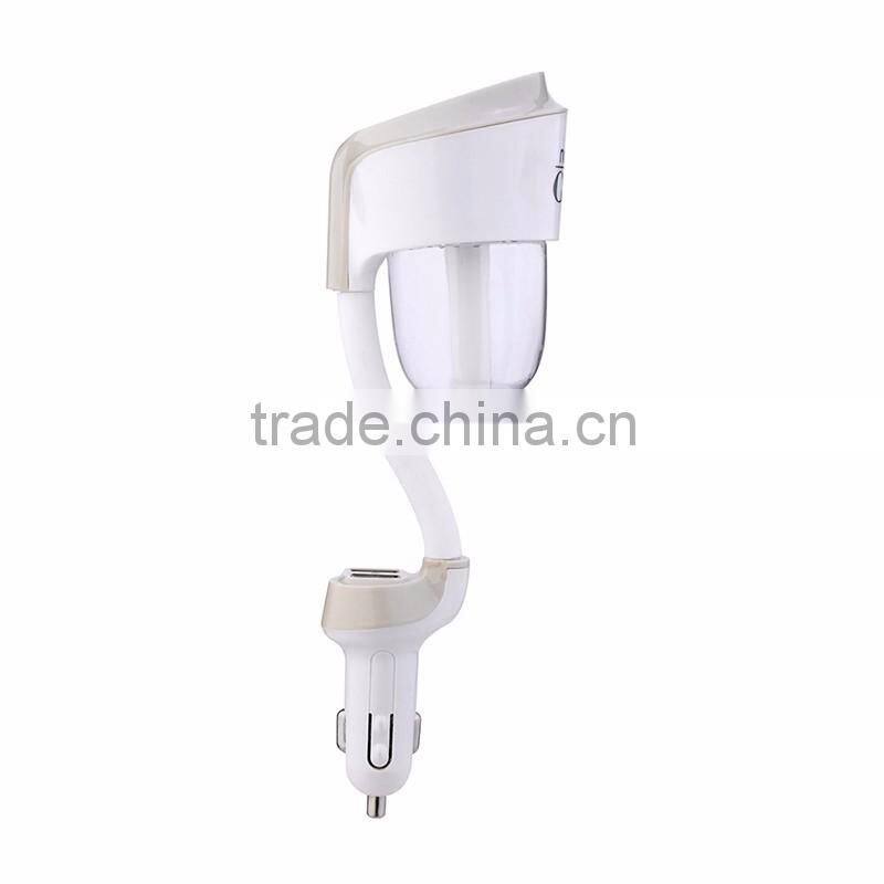 Upgraded Mini Car Aromatherapy Humidifier Air Purfier Essential Oil Aroma Diffuser Mist Maker with 2 USB HUB USB Charger