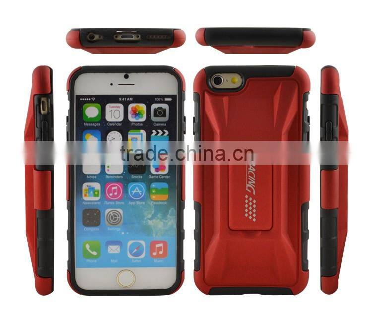 for iPhone 6/6s racing luxurious style tpu and pc back cover cases