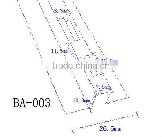 Chrome plating single slot upright,Wall Display Shelf Channel