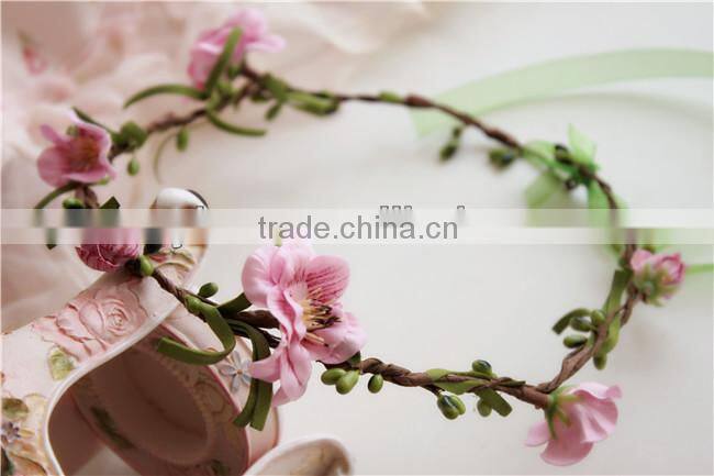 Fabulous hand-made girls flower head garlands for Wedding Prom Party And Christmas Decoration