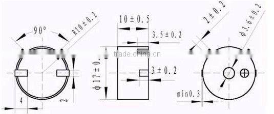 internal drive buzzer piezo smd Buzzer(rohs&ce)
