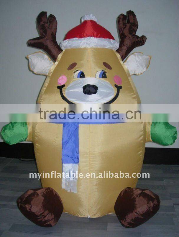 inflatable santa and reindeer