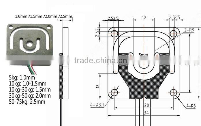 miniature low cost body fat scale load cell