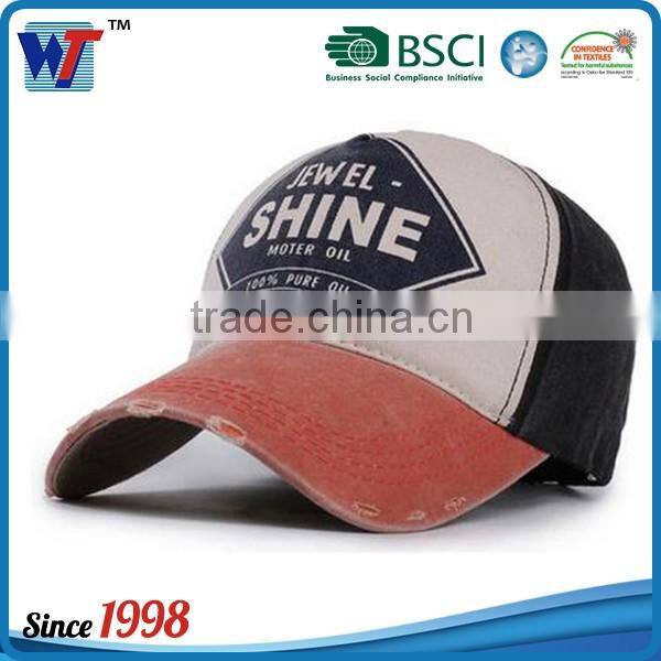 Wholesale Washed Frazzle Dad Hat Custom 6 Panel Baseball Cap